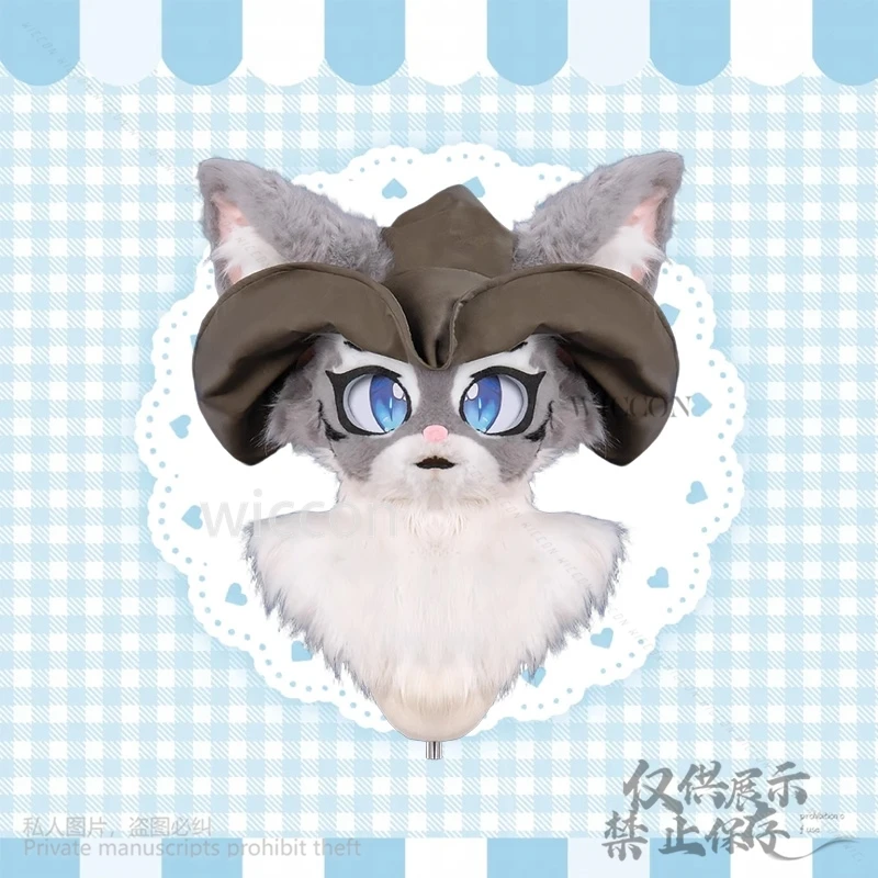 Cos 2 Color Pirate Viking Style Furry Cosplay Furrsuit Animal Costume Cute Hat Feather Uniform Kawaii Sweet Suit Customized