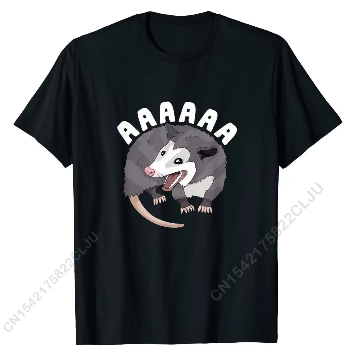 AAAAAA Screaming Opossum Stressed Possum Funny Dank Meme T-Shirt Classic Men's Top T-shirts Cotton Tops & Tees Party