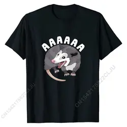 AAAAAA Screaming Opossum Stressed Possum Funny Dank Meme T-Shirt Classic Men's Top T-shirts Cotton Tops & Tees Party