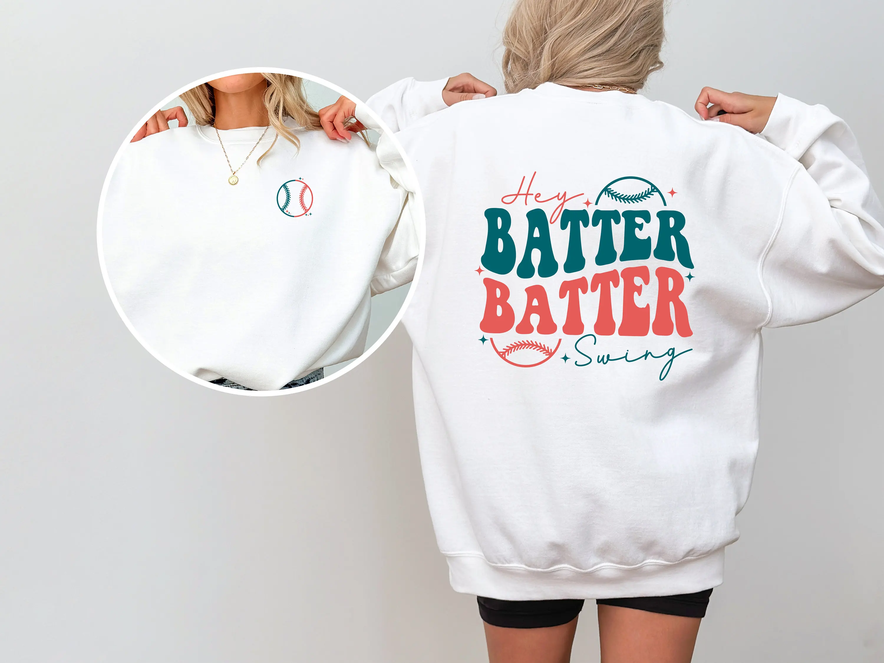 

Hey Batter Batter Swing Толстовка с капюшоном Мужские и женские толстовки с круглым вырезом Y2k Топы Осенний пуловер Женская одежда