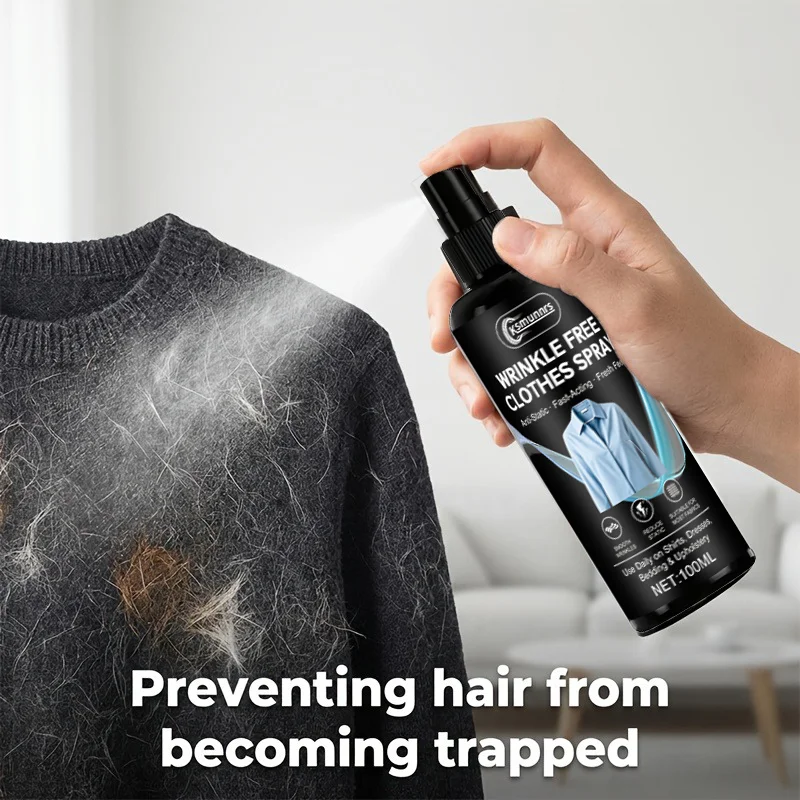 Wrinkle Free Clothes Spray, Anti Static Fabric Spray, Prevent Pet Hair Sticking to Garments