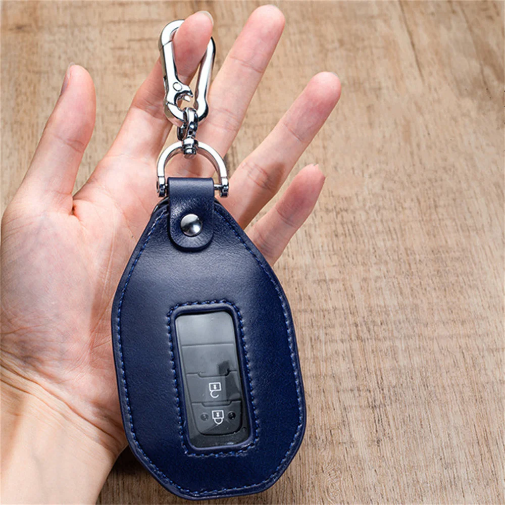 Visual Mirror Window Car Key Protector Bag Leather Key Holder Men Mini Auto Key Holder Case Retro Keyring Wallet Zipper Pouch