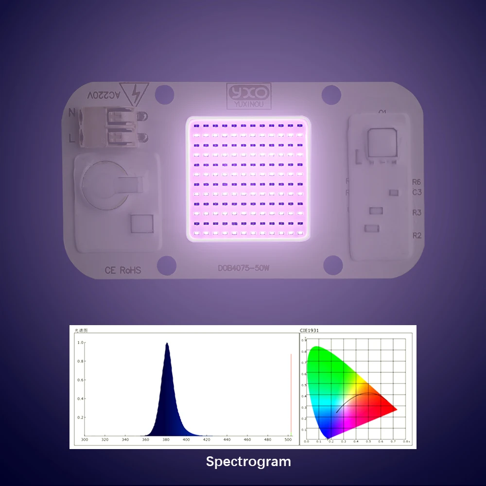 50W 660NM COB Samsung LED rosną światła spawania bezpłatne 220V LED Chip dla roślin rosnących rosną światła namiot pełne spektrum LED Phytolamp