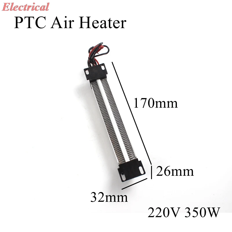 1PC 170x32x26mm 220V 350W PTC Heater Ceramic Thermistor Air Heating Mini Outdoor Heaters Induction Aquarium Water Car Film Plate