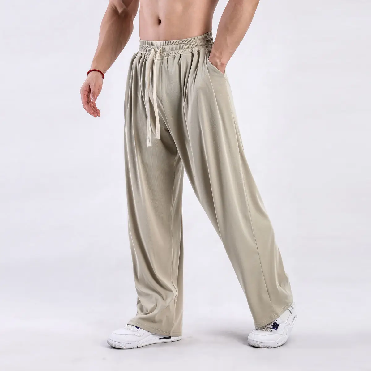 

Spring and Autumn American Style High Street Hanging Casual Versatile Loose Sports Straight Leg Pants Wide Leg Pants Men