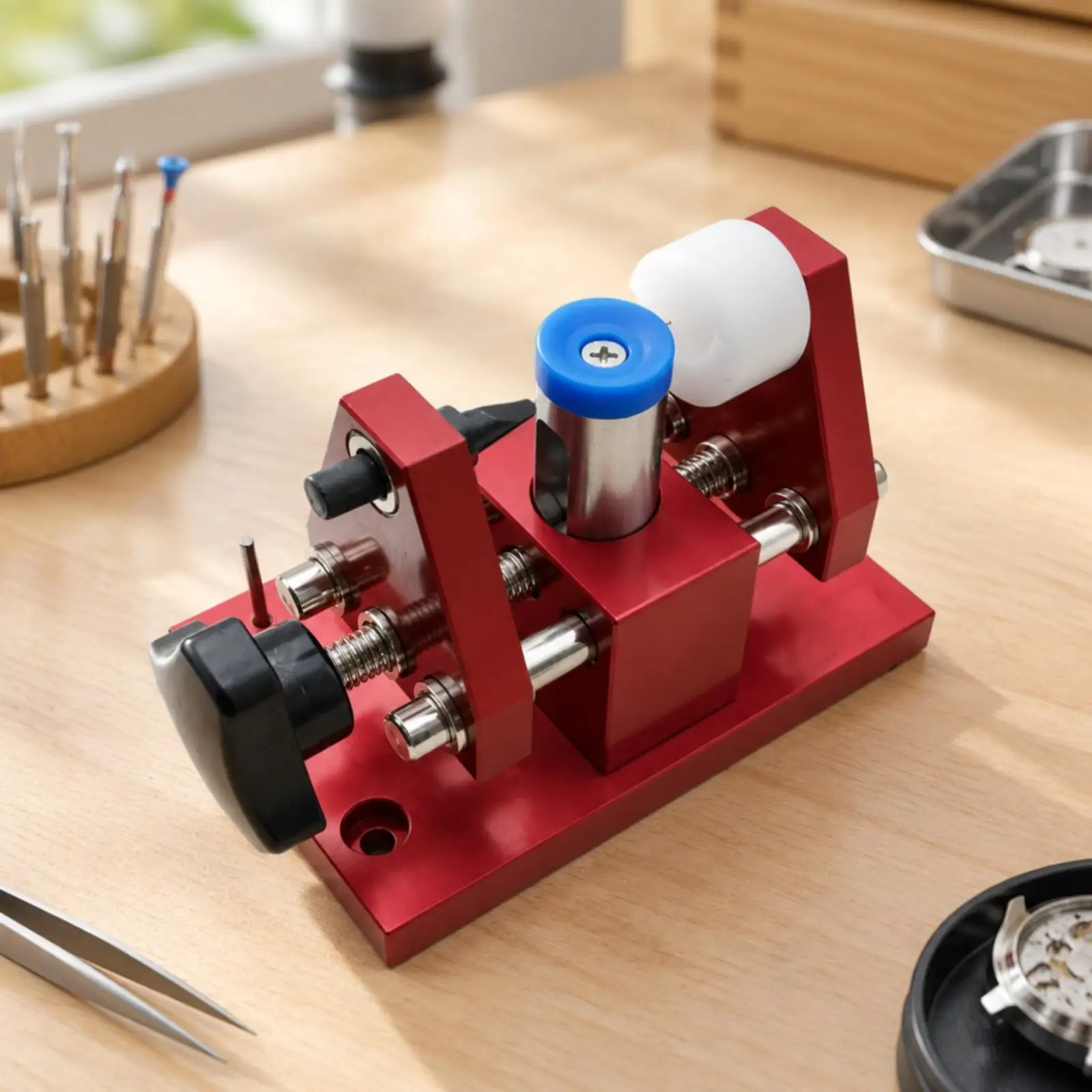 Tool Kit Hand-Operated Manual Watch Repair Tool with Adjustable Supports for Watchmakers