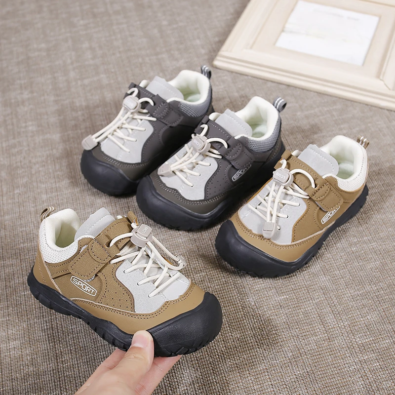 Toddler Boys Girls Barefoot Sneakers 2026 New Autumn Kids Casual Shoes Soft Sole Trendy Versatile School Outdoor Hiking Shoes