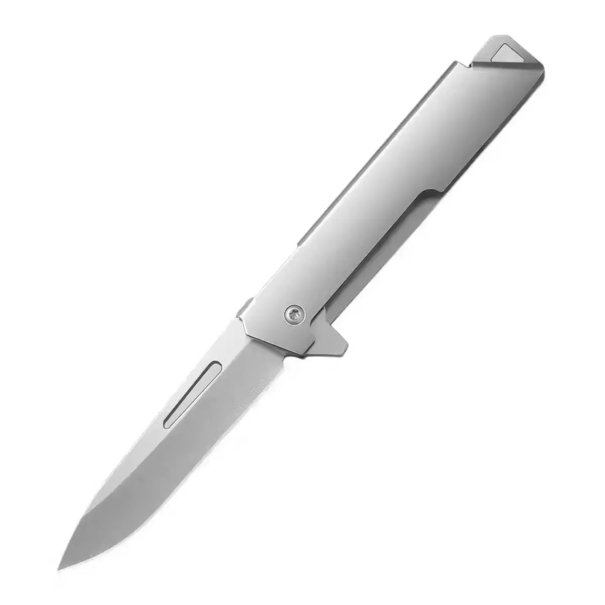 Tragbarer EDC-Klappmesser aus hochfestem Stahl, kompakt, leicht, Schlüsselanhänger-Zubehör zum Öffnen von Paketen, Basteln, H