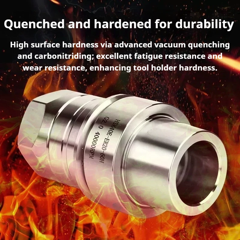 HSK25E-50E ER11-ER32 Tool Holder High Precision 0.002mm SK10 SK16 Engraving Machine Stainless Steel CNC Holder