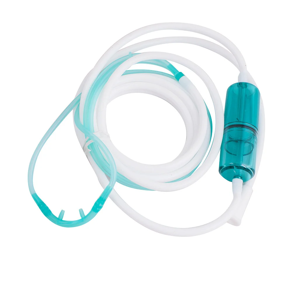 

Silicone High-Flow Oxygen Nasal Cannula Oxygen Tube with Water Collector Standard Connector Straw Lightweight Tubing