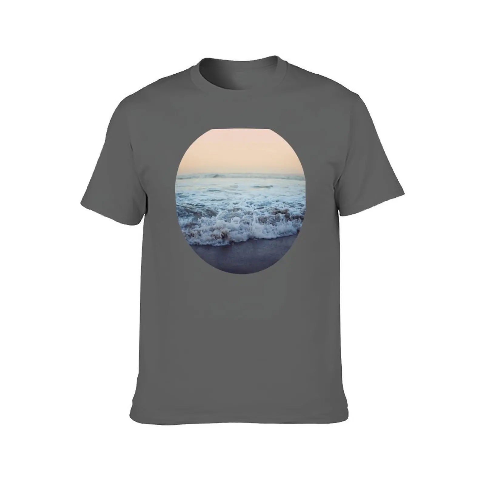 Crash into Me - Ocean Photograph of the Oregon Coast T-Shirt man tshirt cotton t shirts high quality T-Shirt