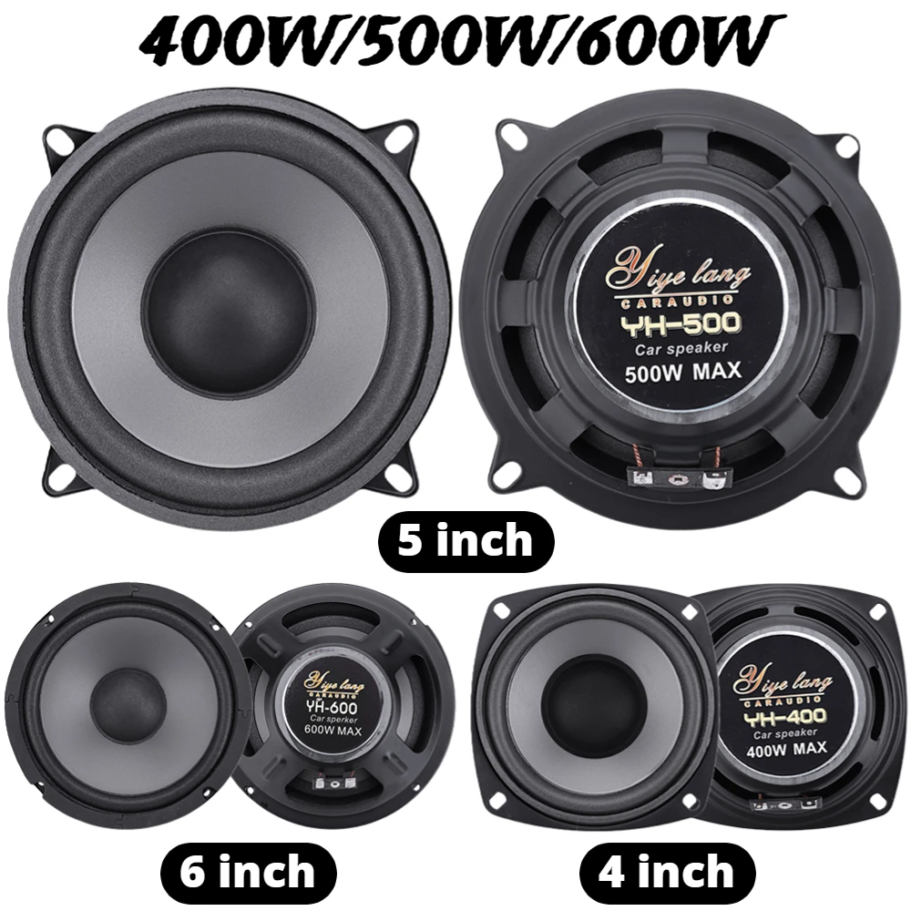 4/5/6 Inch Car Speaker Universal HiFi Coaxial Car Stereo Speaker Full Range Frequency Automotive Audio Music Stereo Subwoofer