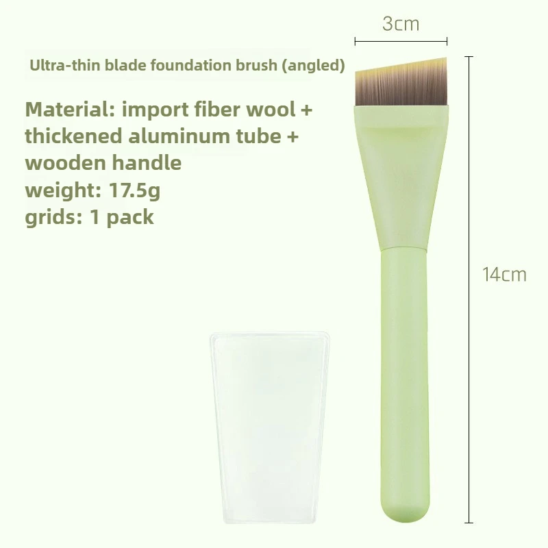 Pincel de base ultrafino, pincéis de maquiagem sem costura para mistura de contorno facial, corretivo inclinado, máscara, ferramentas de maquiagem