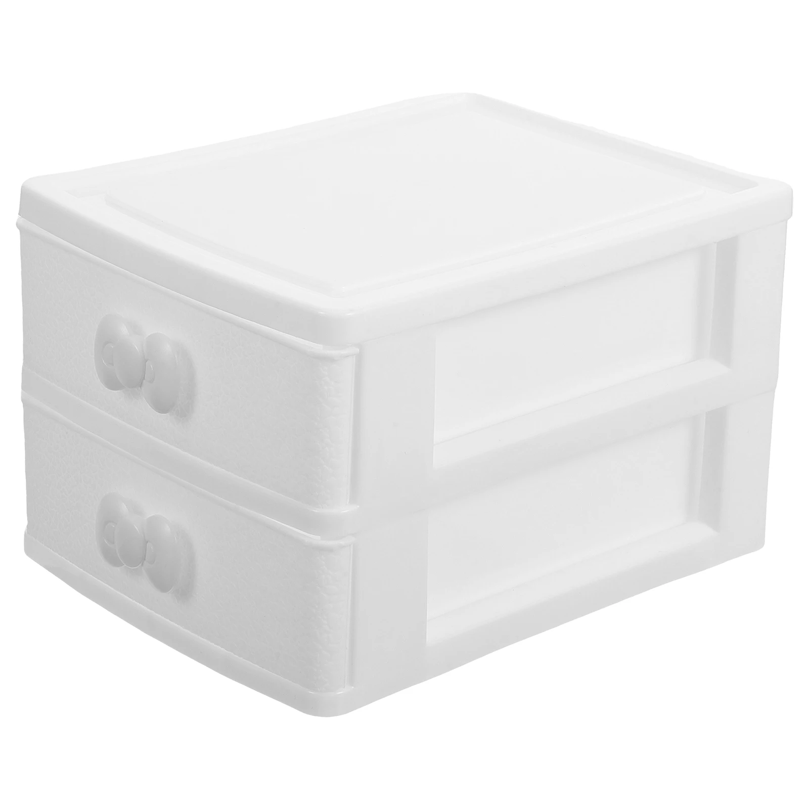 

White 2 Layers Transparent Plastic Drawer Storage ganizer For ganizer Box Desktop Storage Drawers Plastic Desk ganizer
