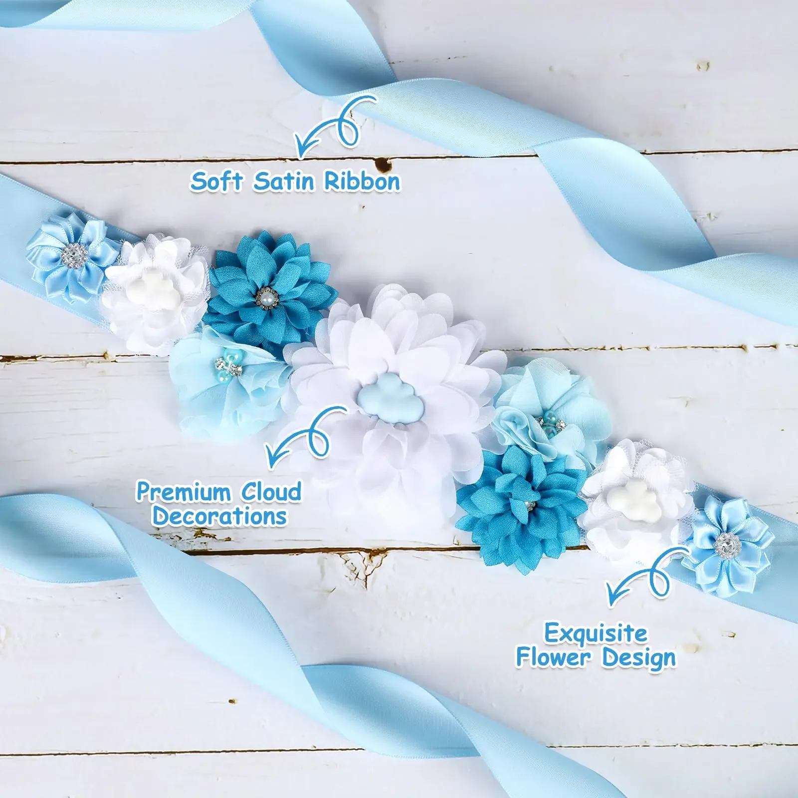 1 مجموعة سحابة استحمام الطفل الأمومة وشاح عدة موضوع حزام وسط وأمي ليكون أبي الصدار دبابيس جديد الآباء الحمل صور الدعائم #6