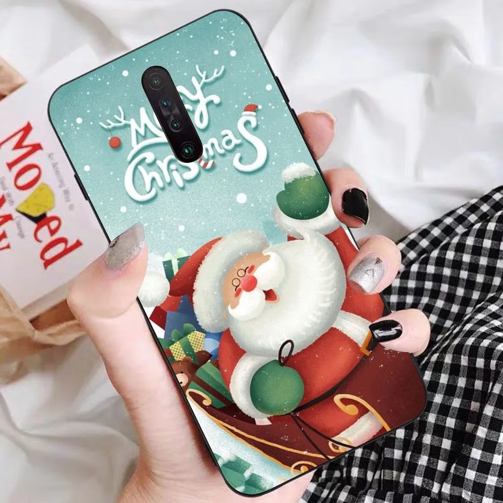 Christmas Cartoon New Year Gift Phone Case For Redmi 5 6 7 8 9 10 plus pro 6 7 8 9 A GO K20 K30 K40 pro plus F3 Fundas