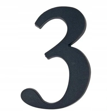 Nummer voor thuis nummer 3 Zwart 19 cm