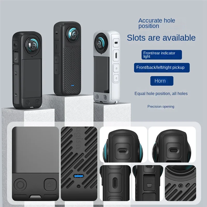 

Superb Silicone Protective Kit For Insta360 X4 Body Silicone Case X4 Lens Kit Sports Camera Protective Accessories