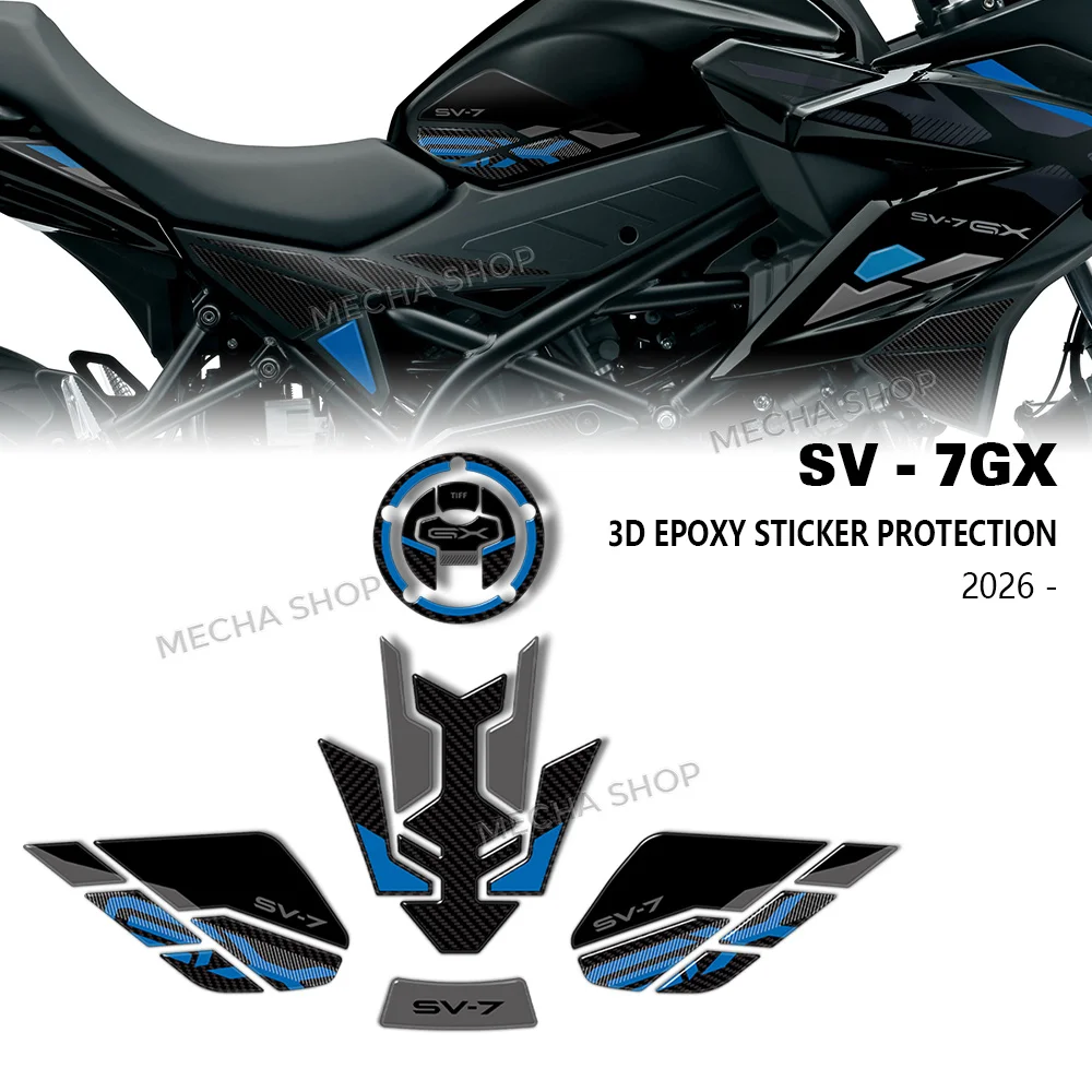 

Аксессуары для мотоциклов, комплект защитных наклеек из 3D-смолы для SV-7GX SV 7GX 2026