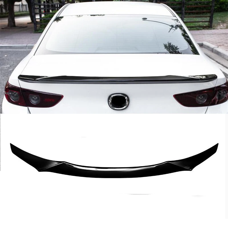 CEYUSOT FOR New Mazda 3 Car Spoiler ABS Material High Quality 2019 2020 Mazda3 4door Sedan Rear Tail Wing Accessories DK Style