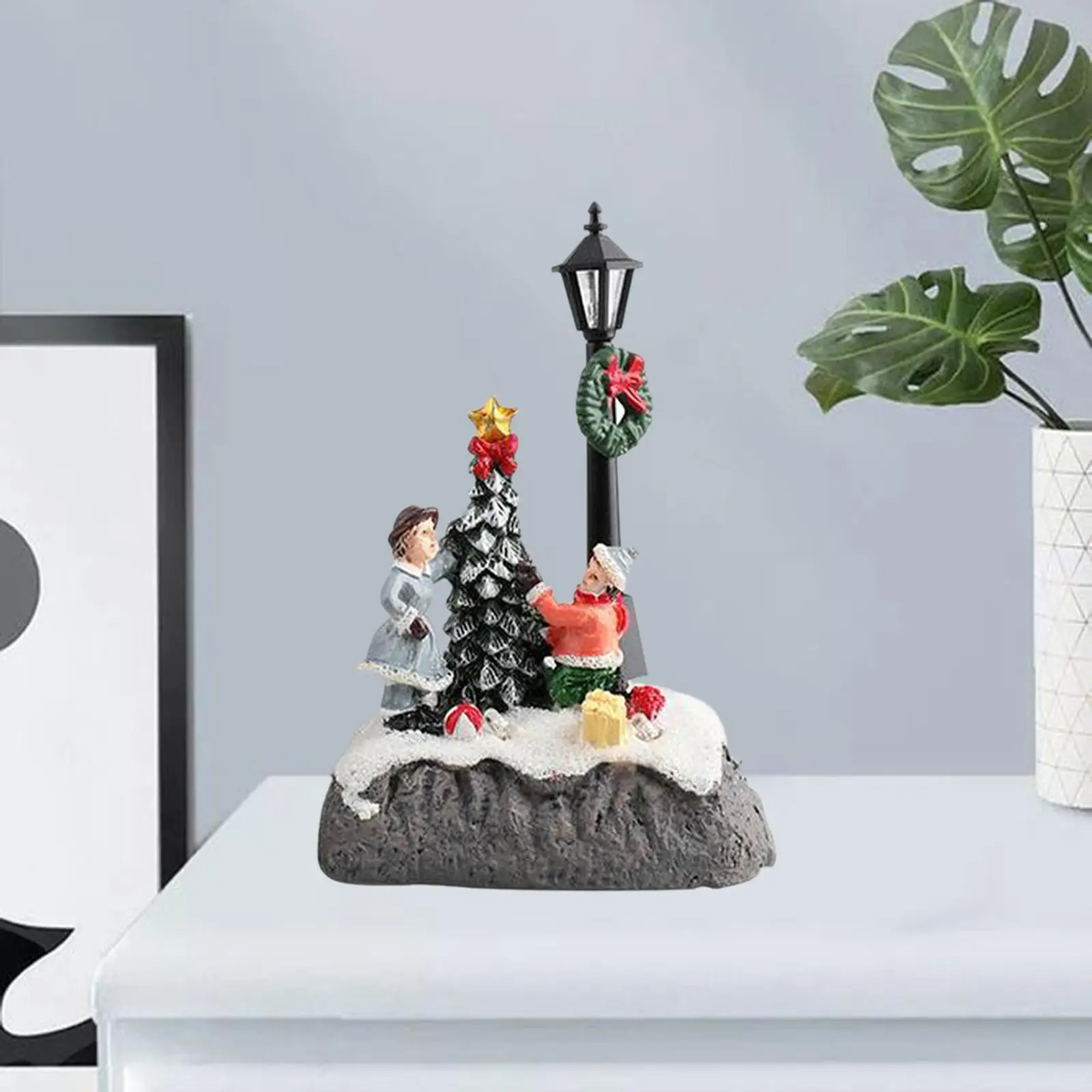 

Christmas Scene Village Houses Battery Operated Christmas for Gift