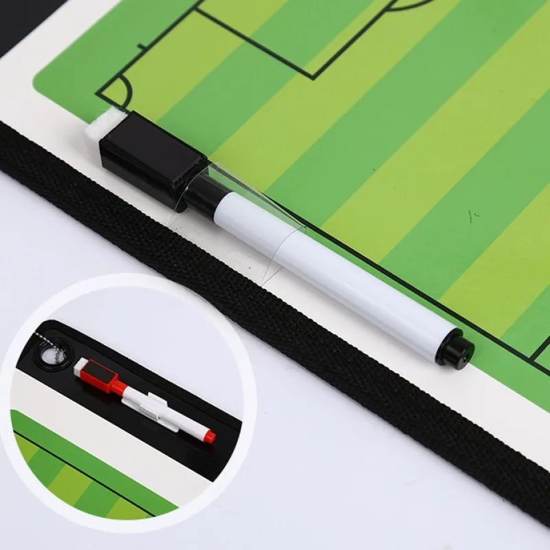 Soccer Ball Tactical Board Magnetic Football Coaching Clipboard for Training Match Portable Football Coach Strategy Board