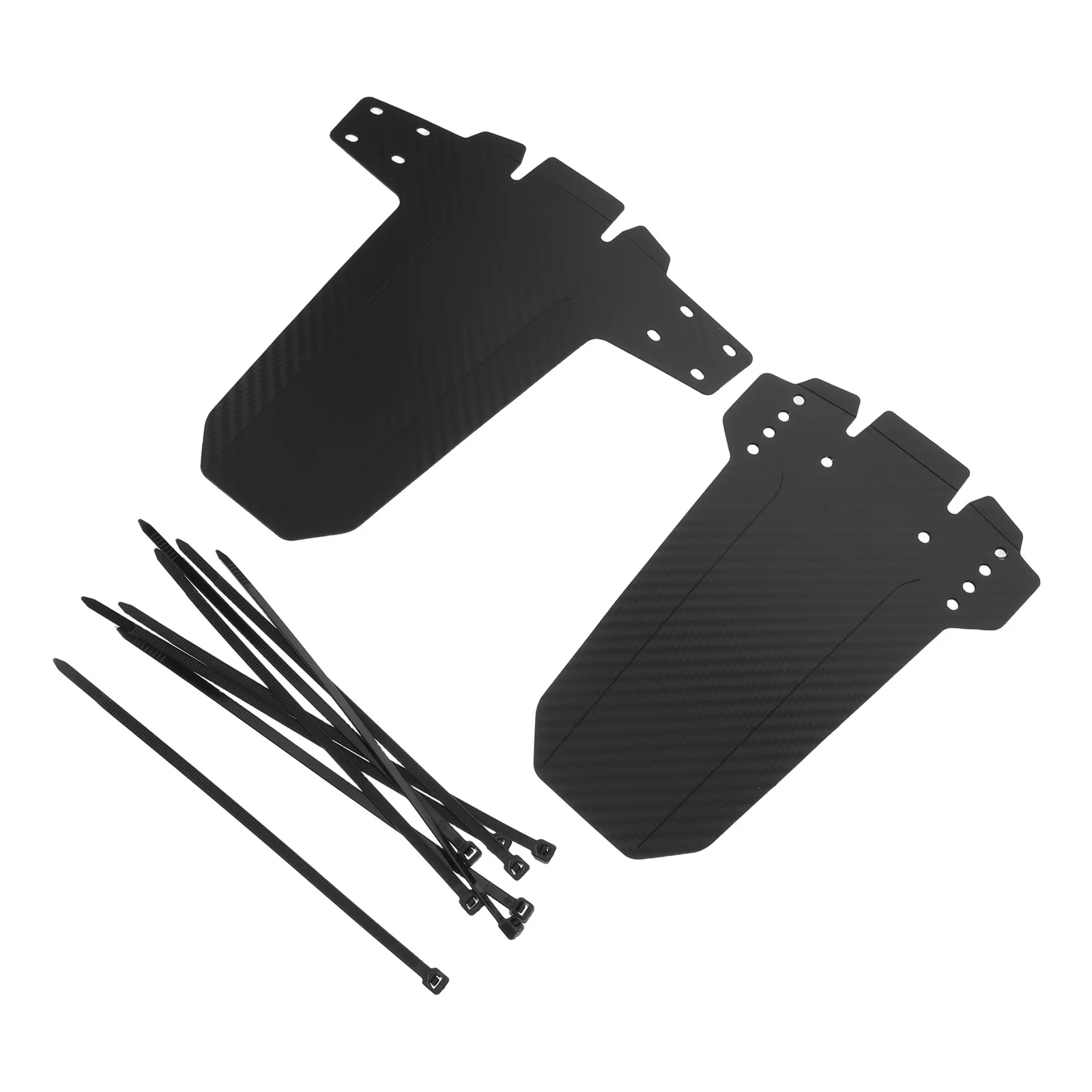 1 Set Carbon Fiber Pattern Bike Mudguard Lightweight Pp Front Rear Mud Guard For Mountain Road Bicycle Splash Protection Cycling