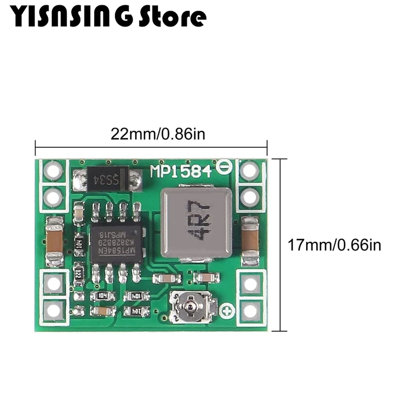 10PCS MP1584 DC-DC Step Down Power Supply Module MP1584EN 3A Adjustable Buck Converter for Arduino Replace LM2596 9V 12V 5V 3.3V