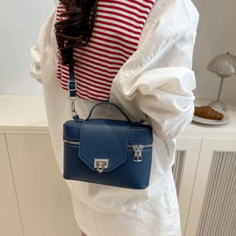 

Ins Style Solid Color Square Box Bag Versatile Stylish Square Crossbody Bag Leisure Small Women's Handbags Purse