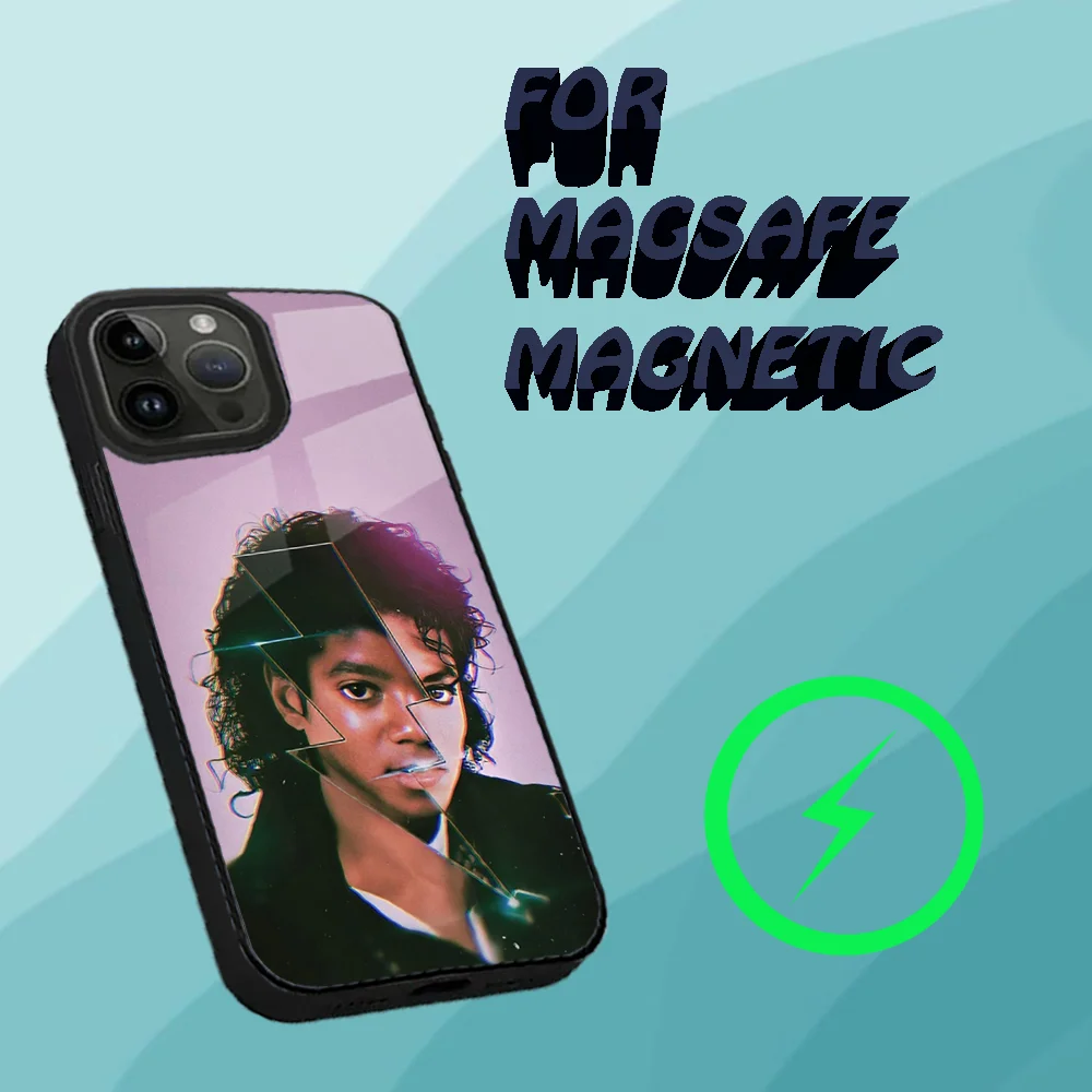 Singer M-Michael J-Jackson Phone Case For iPhone 16,15,14,13,12,11,Plus,Pro,Max Mini Magsafe Magnetic Wireless Charging