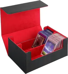 2 Rows Deck Card Storage box Board Game Trading Cards Box Holding for 72 Magnetic Card Compatible with PTCG MTG YGO TCG Loader