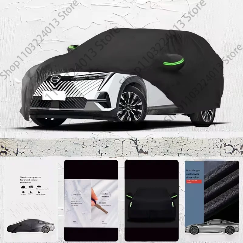 

For Trumpchi Emkoo Anti-UV Sun Shade Rain Snow Resistant Black Cover Dustproof Car umbrella Full Car Cover Outdoor Protection