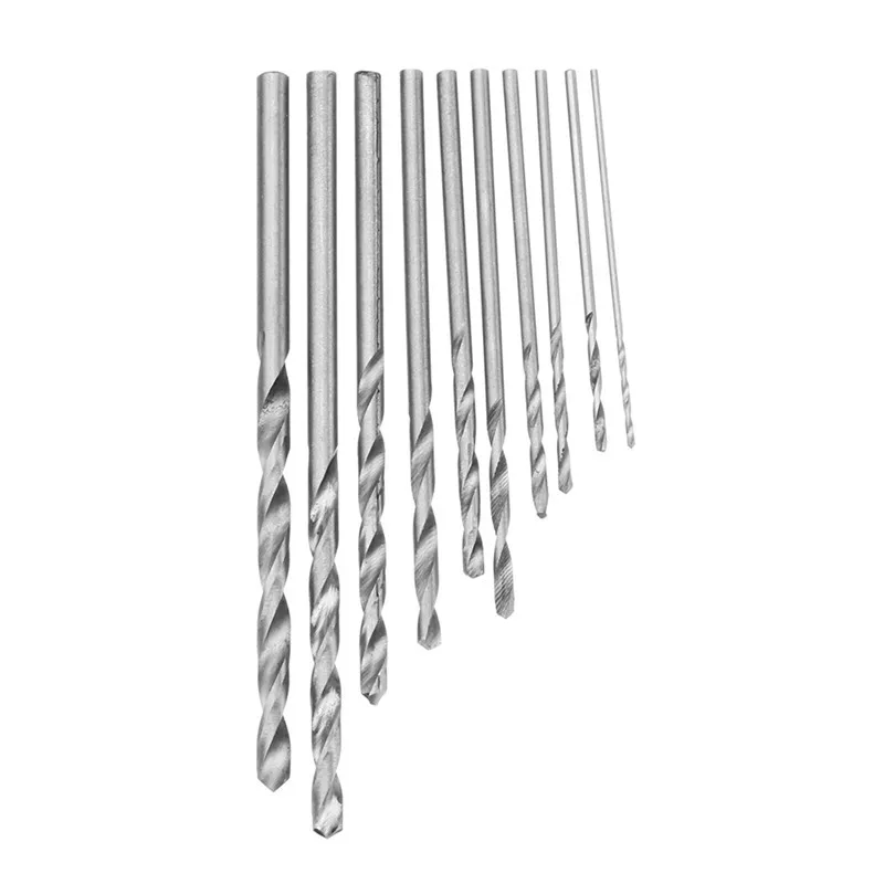Set di trapano a torsione manuale semiautomatico da 0.5-3mm con punte piccole da 10 pezzi e mandrini a doppio lato da 2 pezzi per la perforazione di utensili con manico in legno
