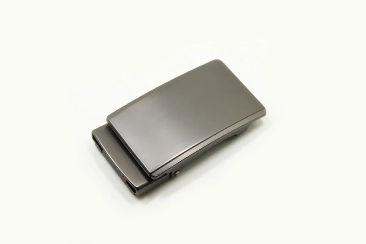 Fibbia per cintura in lega 3.5 senza denti, chiusura automatica, senza fori o denti sull'estremità della cintura, fibbia per cintura semplice e casual