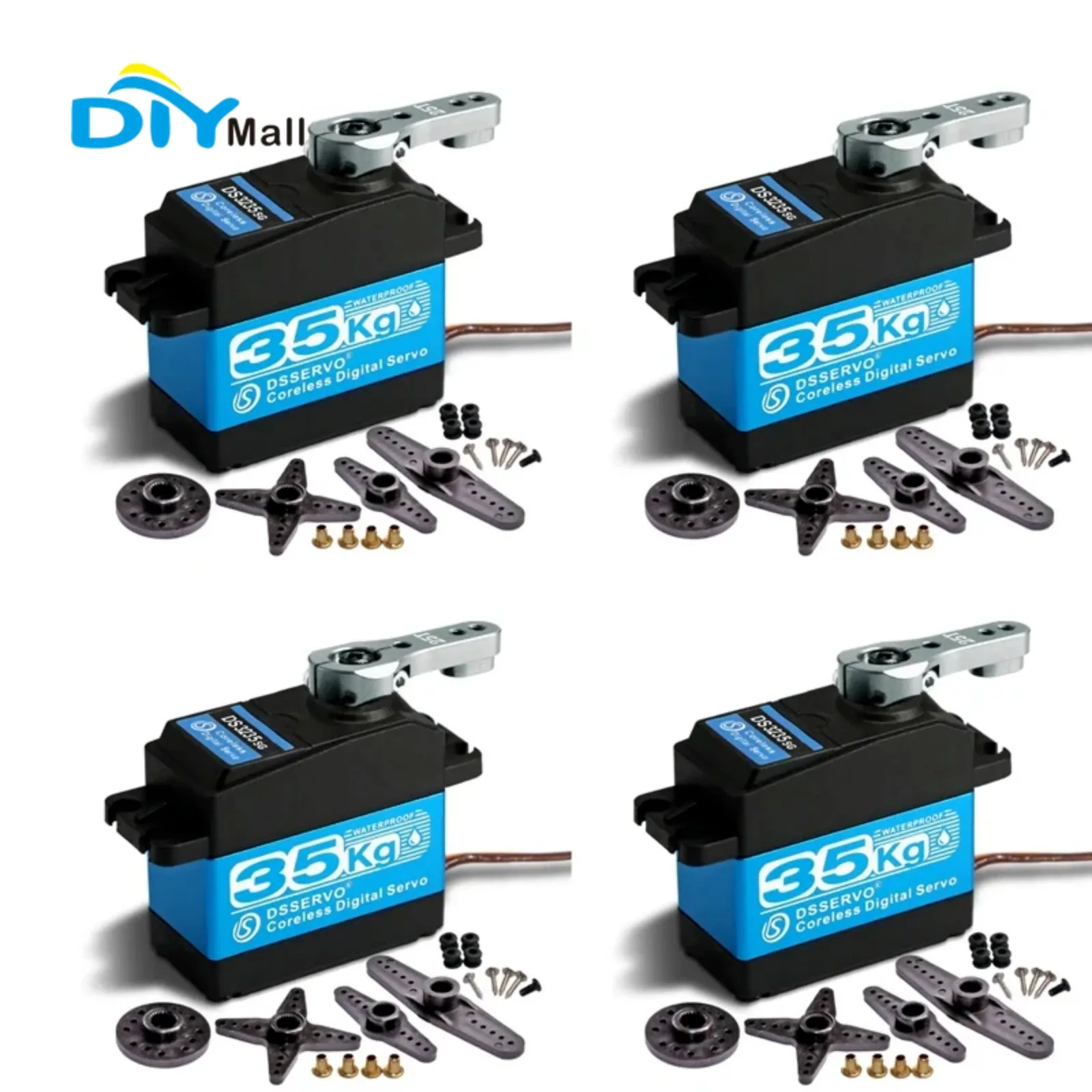

4PCS DS3235 35kg High Torque Digital Servo - Metal Gear Waterproof for RC Cars 1/8 1/10 1/12 Scale & Robotic DIY