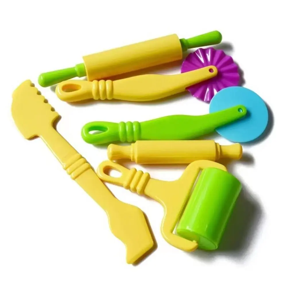 Kit de modèle de pâte à spoer en plastique, jouets en argile 3D, outils de ticine, ensemble de moules colorés, jouet pour enfants