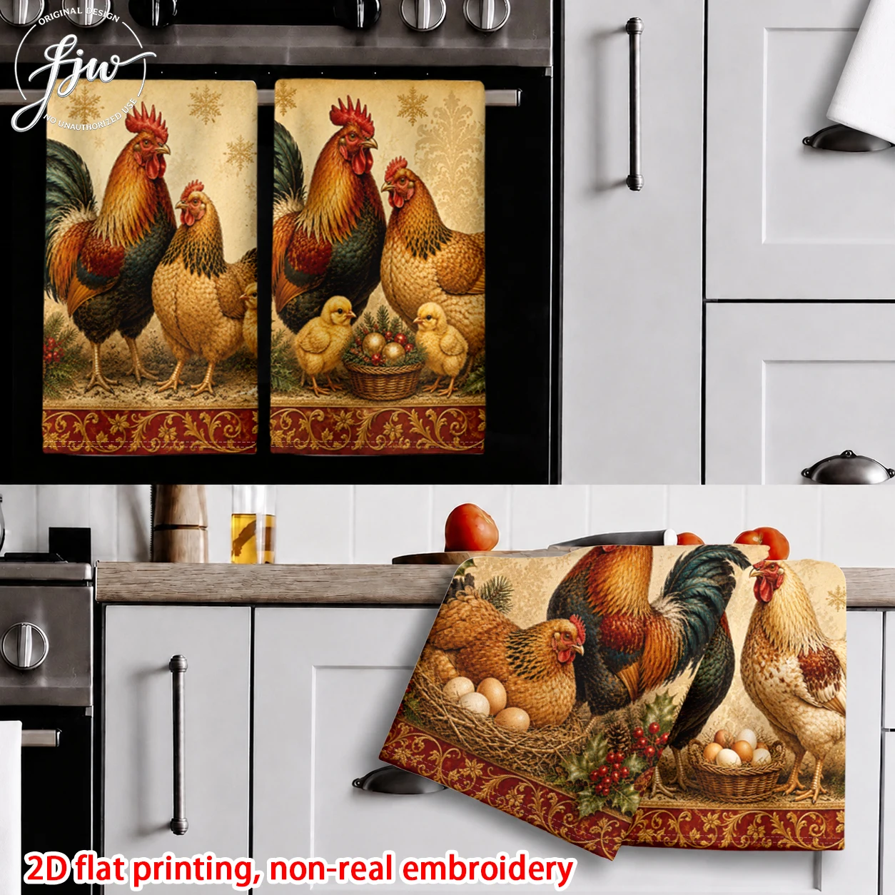 6pcVintage Farm Rooster Chicken Family Garden Flags  Rustic Farmhouse Yard Outdoor Decor
