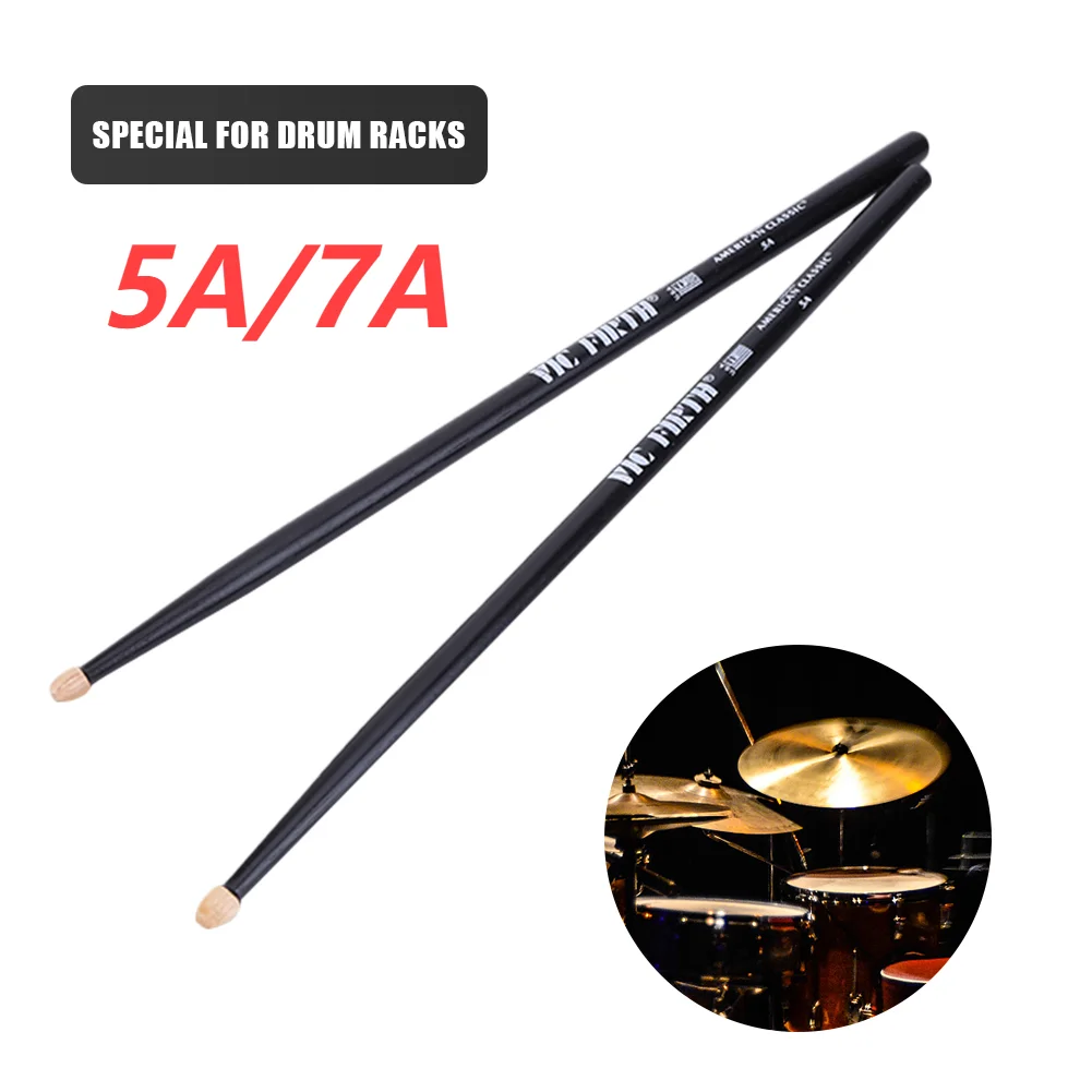 2Pcs Drum Sticks 5A/7A Wood Tip Drumsticks Consistent Weight and Pitch American Hickory Drumsticks for Acoustic/Electronic Drums