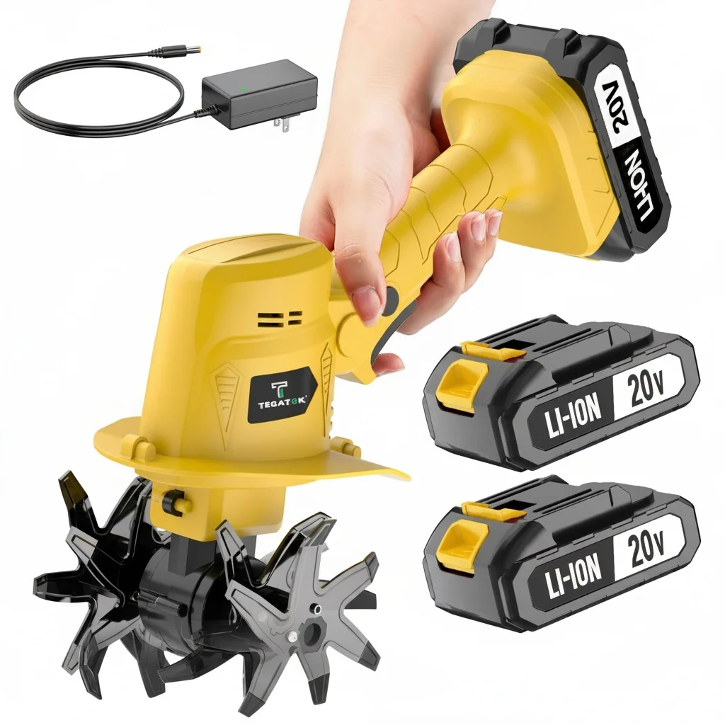 

10CM Handheld Electric Tiller Cordless Mini Tillage Tool Soil Loosening Machine Gardening Weeding For Makita 20V Battery