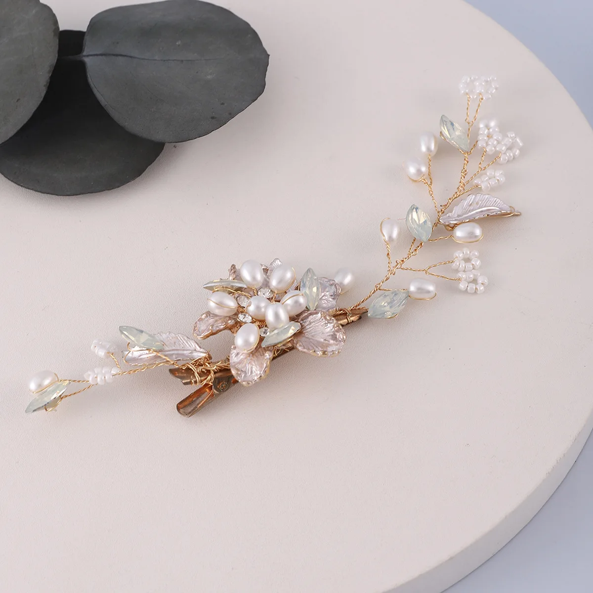 Hot Selling Bride Wedding Accessories Alloy Pearl Edge Clip Side Clip Headwear Wedding Banquet Hair Clip Hair Accessories