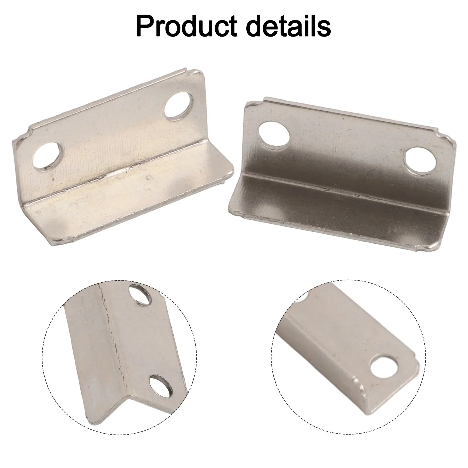 Hardware Drawer Strike Plate Tools 10Pcs Drawer Lock Strike Plate Silver Tone Practical Exquisite High Quality