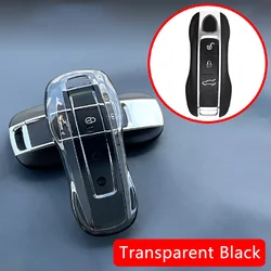 Clear Transparent TPU Car Smart Key Cover Case for Porsche Cayenne Coupe Panamera Taycan 911 (992 series) Accessories