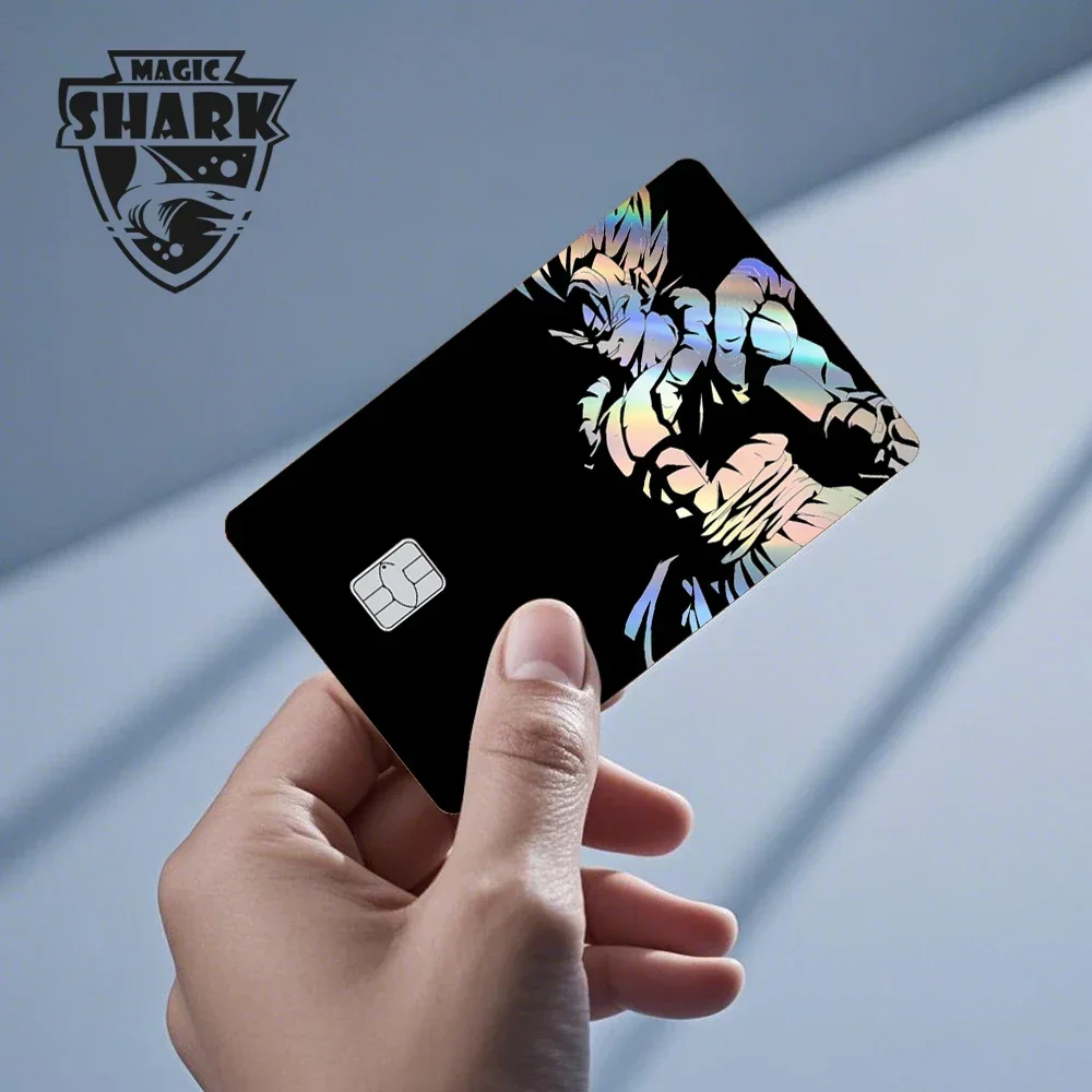 Magic Shark Goku Vegeta Cool Shinny Holographic Laser Kreditkartenaufkleber Film Front Skin Cover – Detail 2