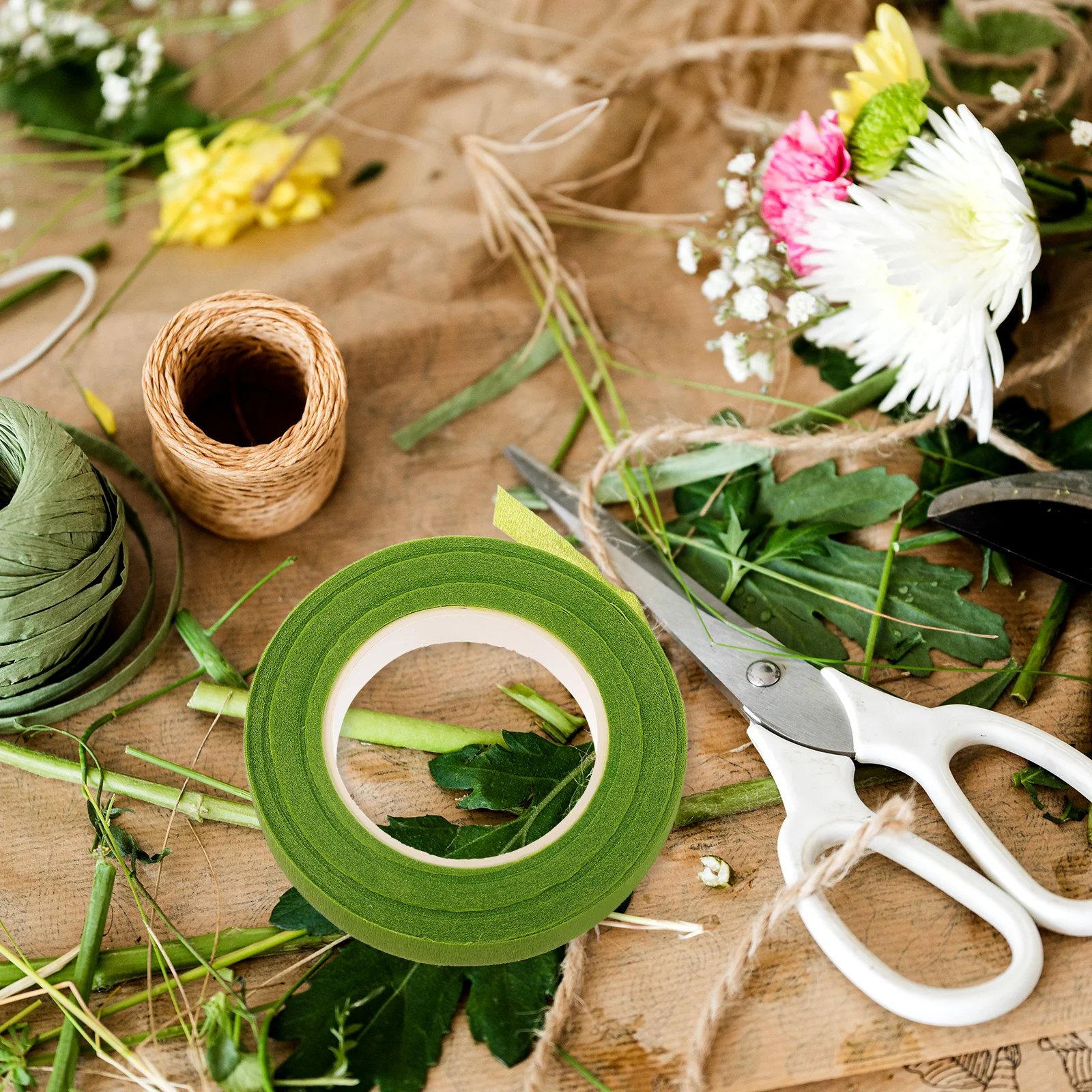 

12 Rolls Floral Tape Florist Wraps Adhesive Stem Wrapping for DIY Flower Arrangement Bouquet Supplies Floral Stem Tape