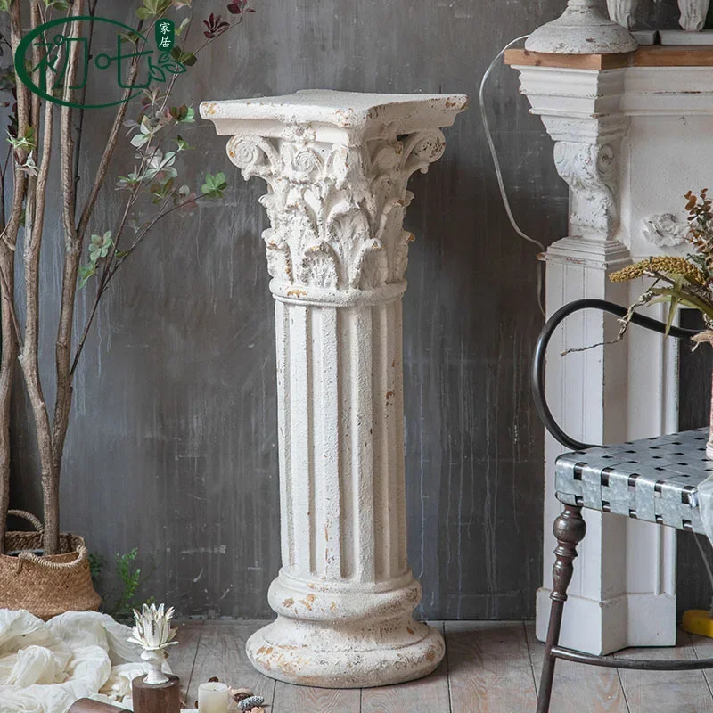 American retro old wedding props, Roman column homestay living room garden balcony ornament