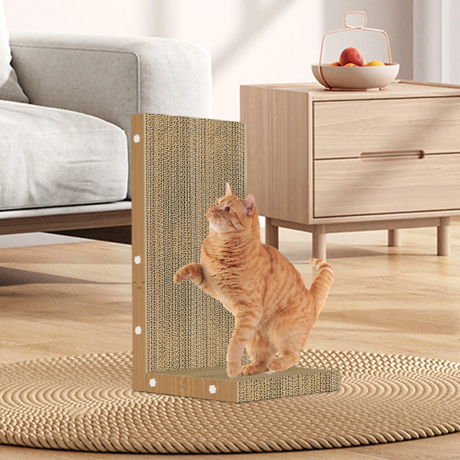 Cat Scratcher L Shaped Cat Scratching Board Pet Cat Toys Sofa Protector Pad Vertical Cat Scratch Pad for Cats Kitten Supplies