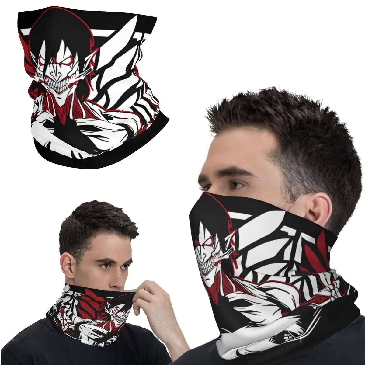 Attack On Titan Bandana Neck Cover Motorcycle Club A-Attack on Titan Face Mask Running Unisex Adult Winter