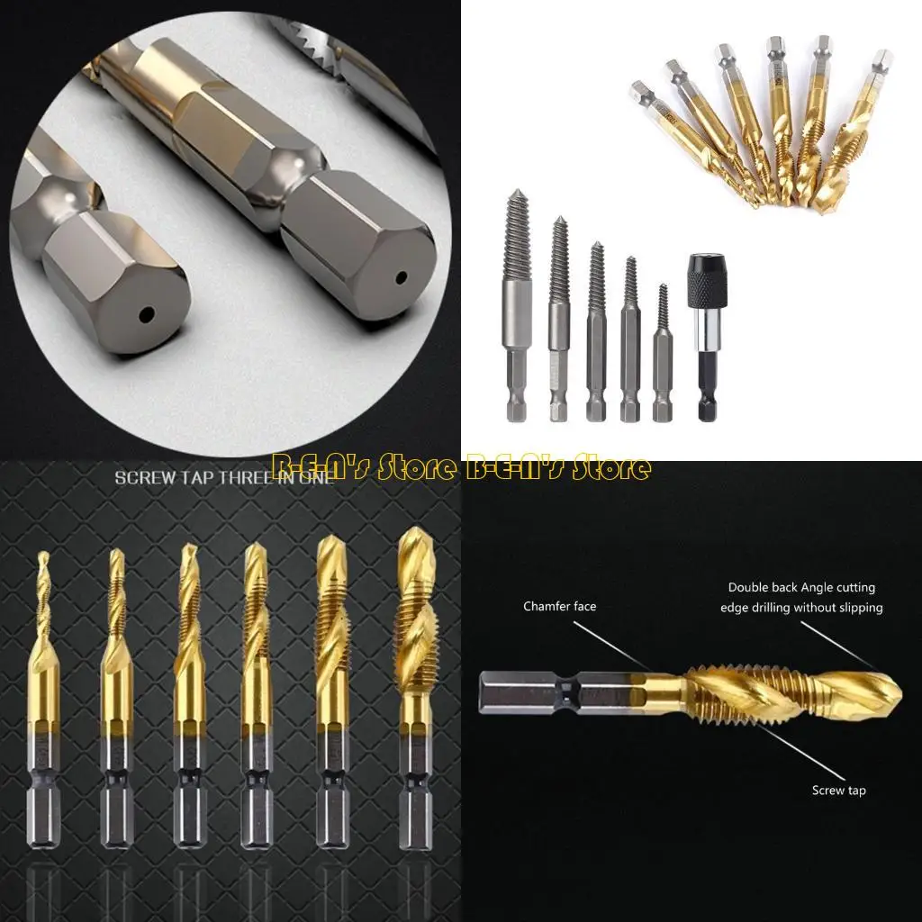 Y1AD Screw Remover Drill Bit with Shank and Spanners for Broken / Damaged Bolt