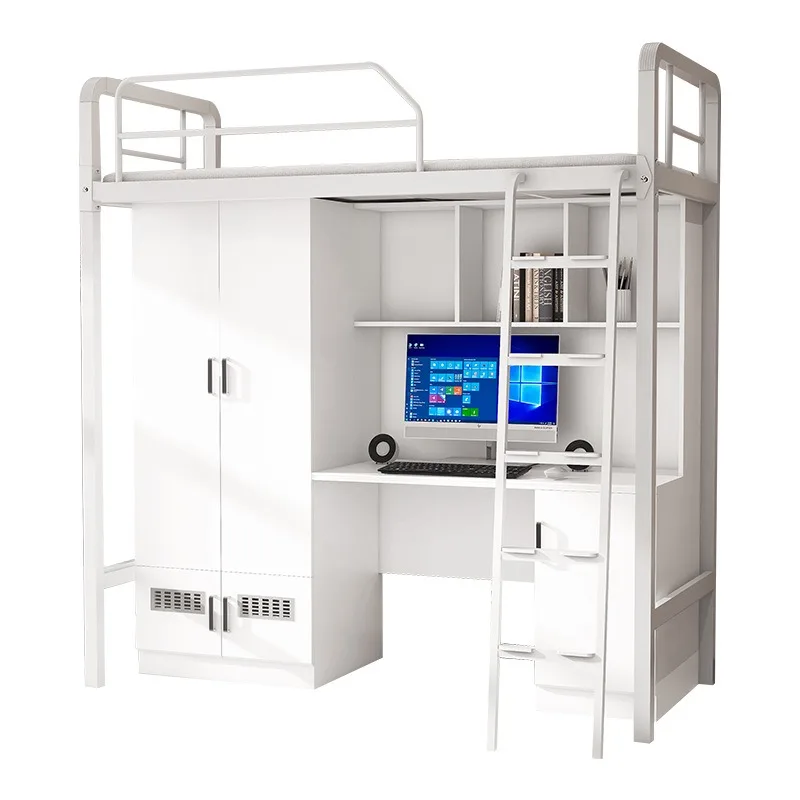 

Apartment on the under the table Adult college student dormitory Wrought iron Elevated bed Iron frame