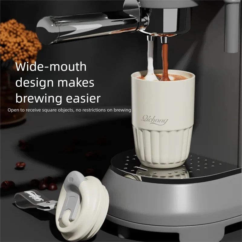 زجاجة ترمس من الفولاذ المقاوم للصدأ 316، كوب عازل للقهوة من السيراميك 410 مل، قوارير مفرغة محمولة للسفر كوب قهوة خارجي